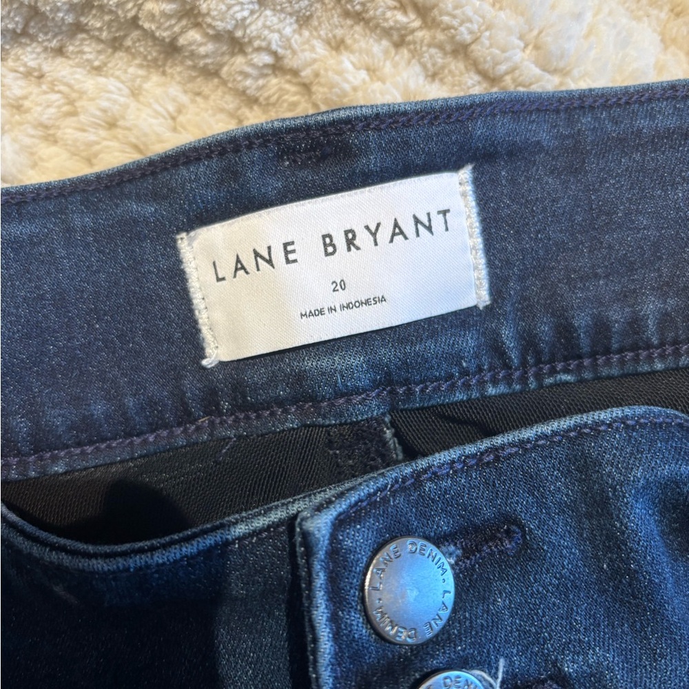 Lane Bryant Dark Blue Straight Leg Jeans - Plus size, classic, casual, denim - Picture 7 of 10